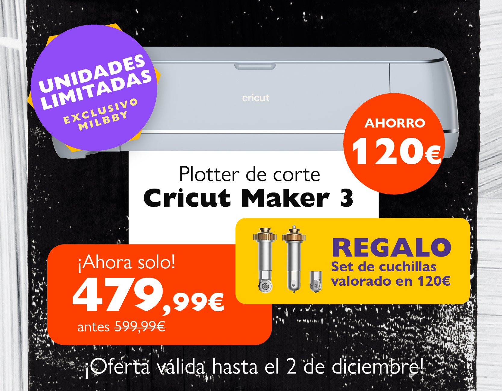 Poltter de corte cricut maker 3 ahora solo 479,99€