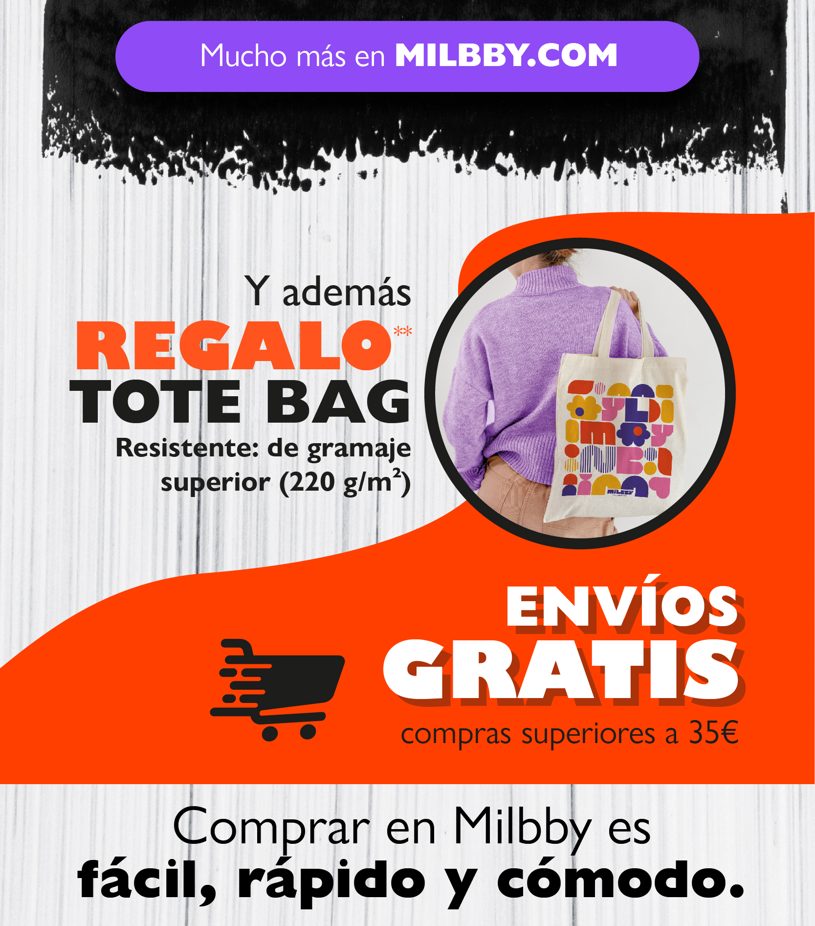  Mucho más en Milbby.com Regalo de tote bag y envíos gratis