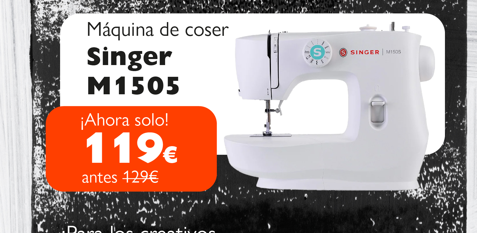 Máquina de coser Singer 1505 ahora solos 119€