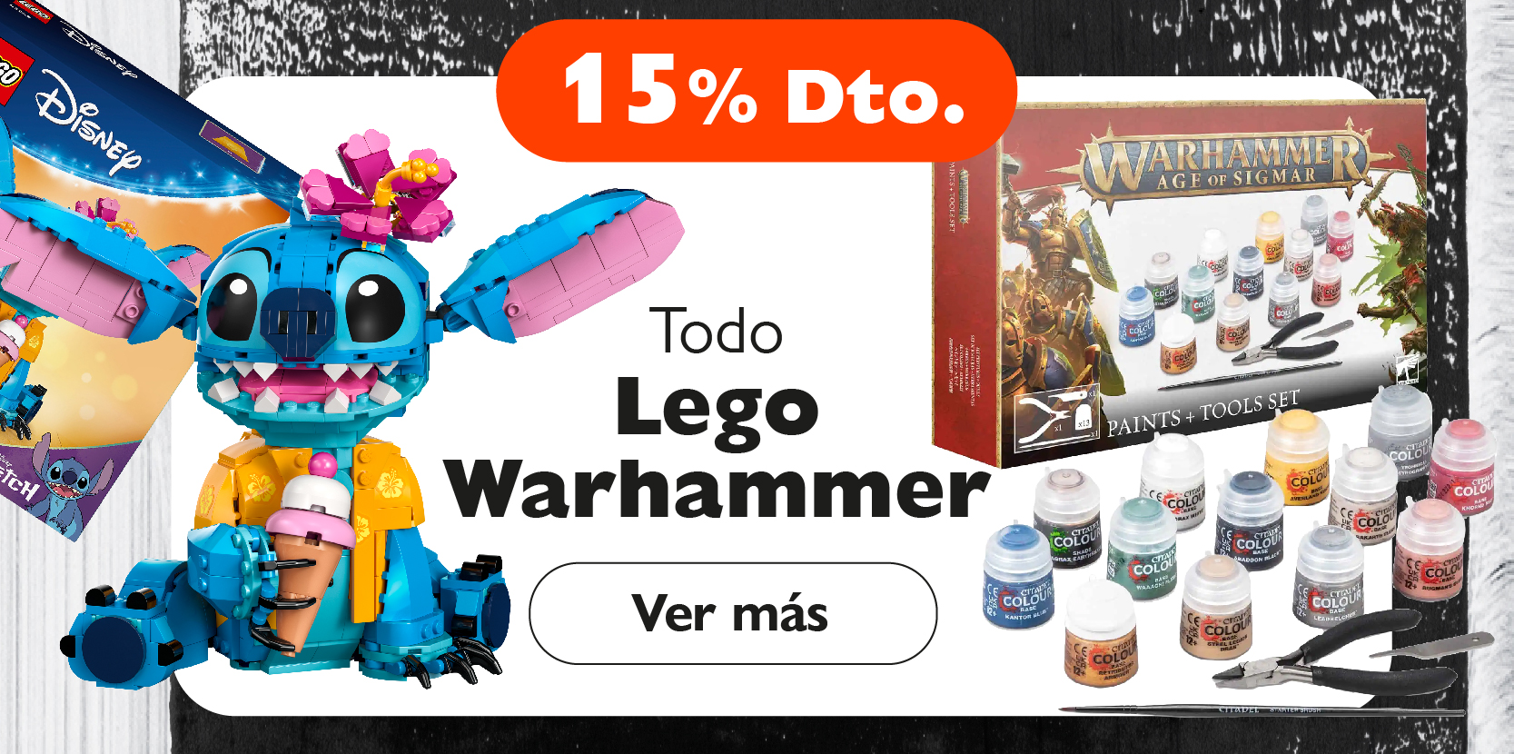 Todo Lego y Warhammer con 15% de descuento