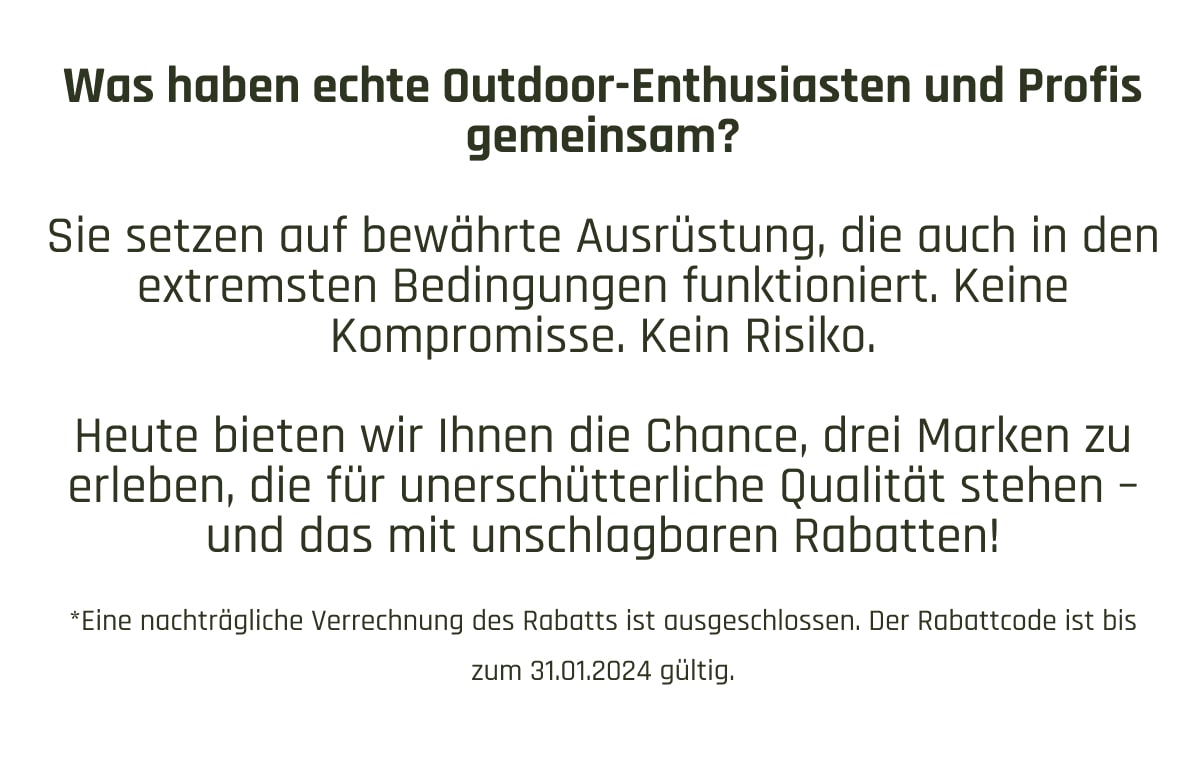 Was haben echte Outdoor-Enthusiasten und Profis gemeinsam?