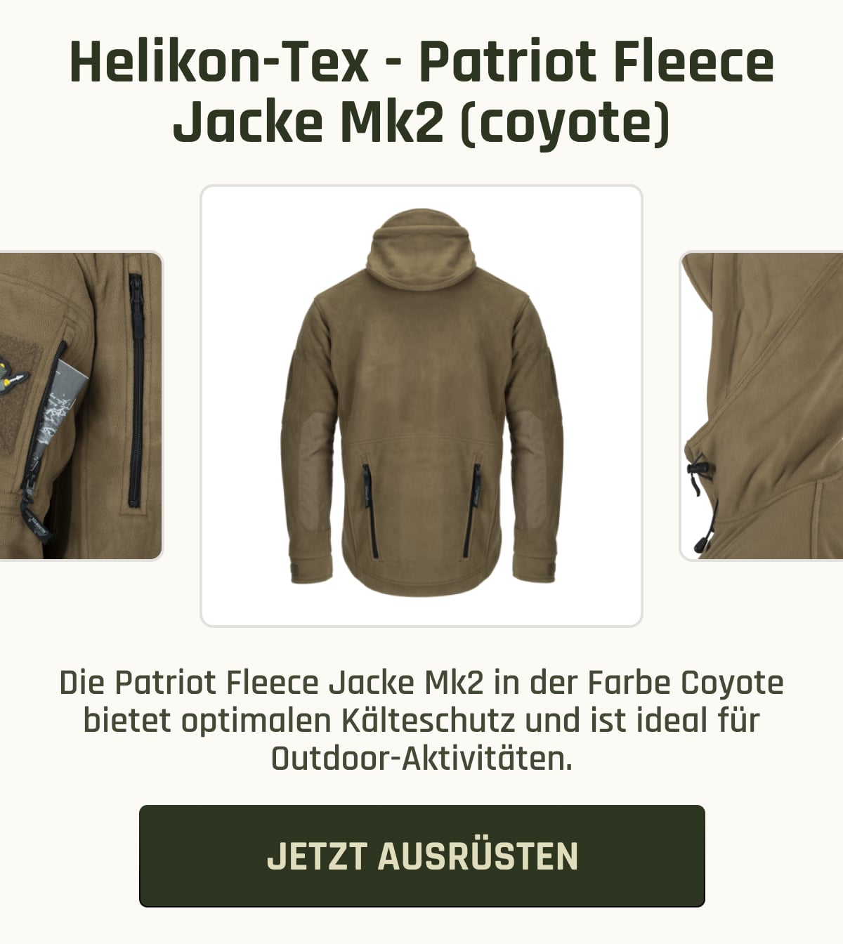 Helikon-Tex - Patriot Fleece Jacke Mk2 (coyote)