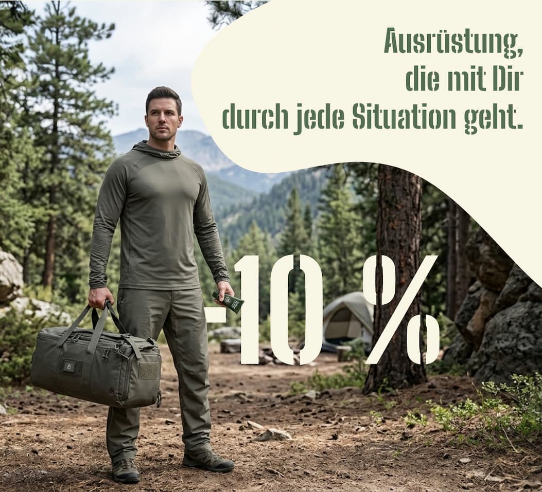 Ausrüstung, die mit Dir durch jede Situation geht.