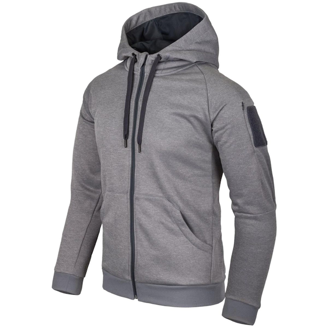 Helikon Urban Tactical Hættetrøje med Fuld Lynlås - Melange Grey