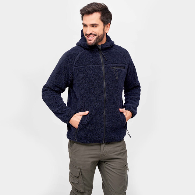 Brandit Teddyfleece Worker Jakke - Navy