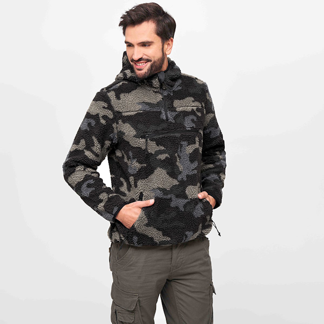 Brandit Teddyfleece Worker Pullover - Dark Camo