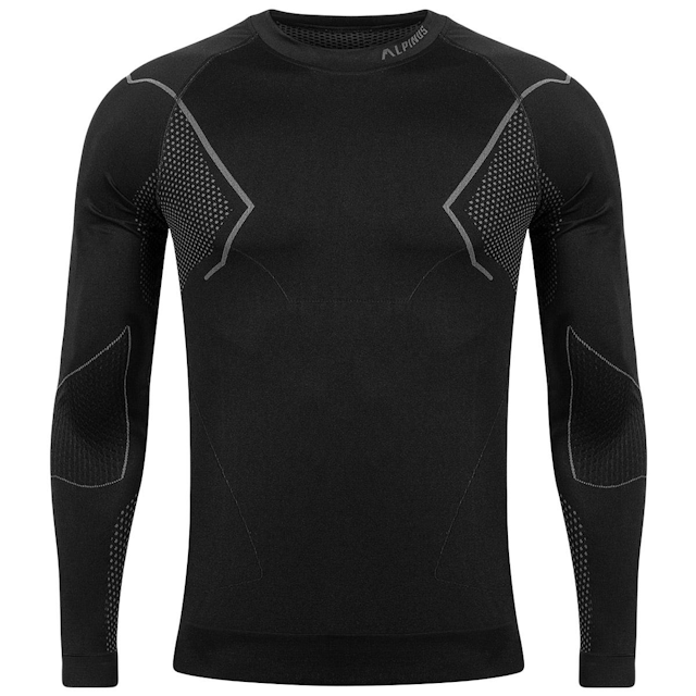 Alpinus Active Longsleeve Top til baselag - Sort/Grå