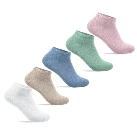 Image of Minfot Bomullsstrumpor Sneaker Sensitive Pastell 5-pack