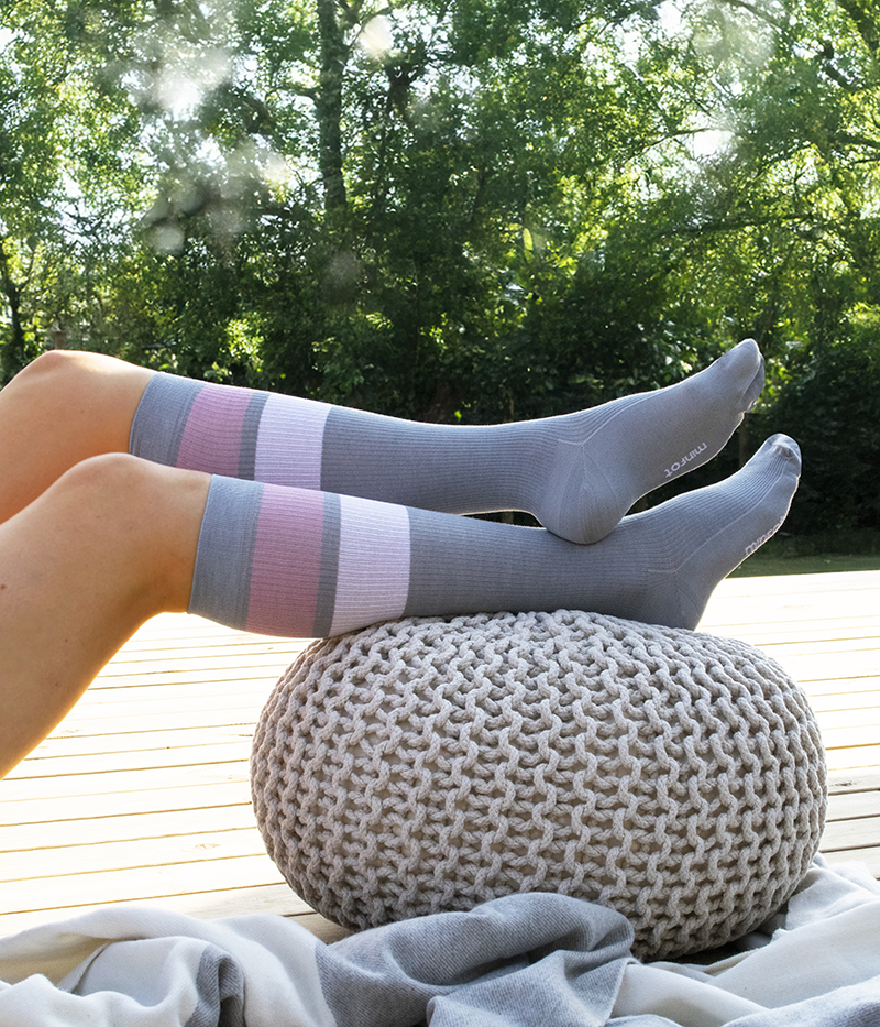 Stödstrumpor från vår rosalin-mix