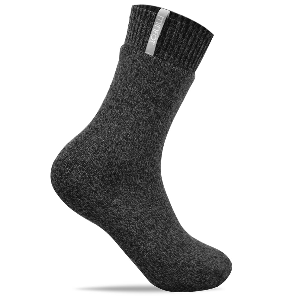 Image of Minfot Raggsockor Mörkgrå Ullmix 1-pack