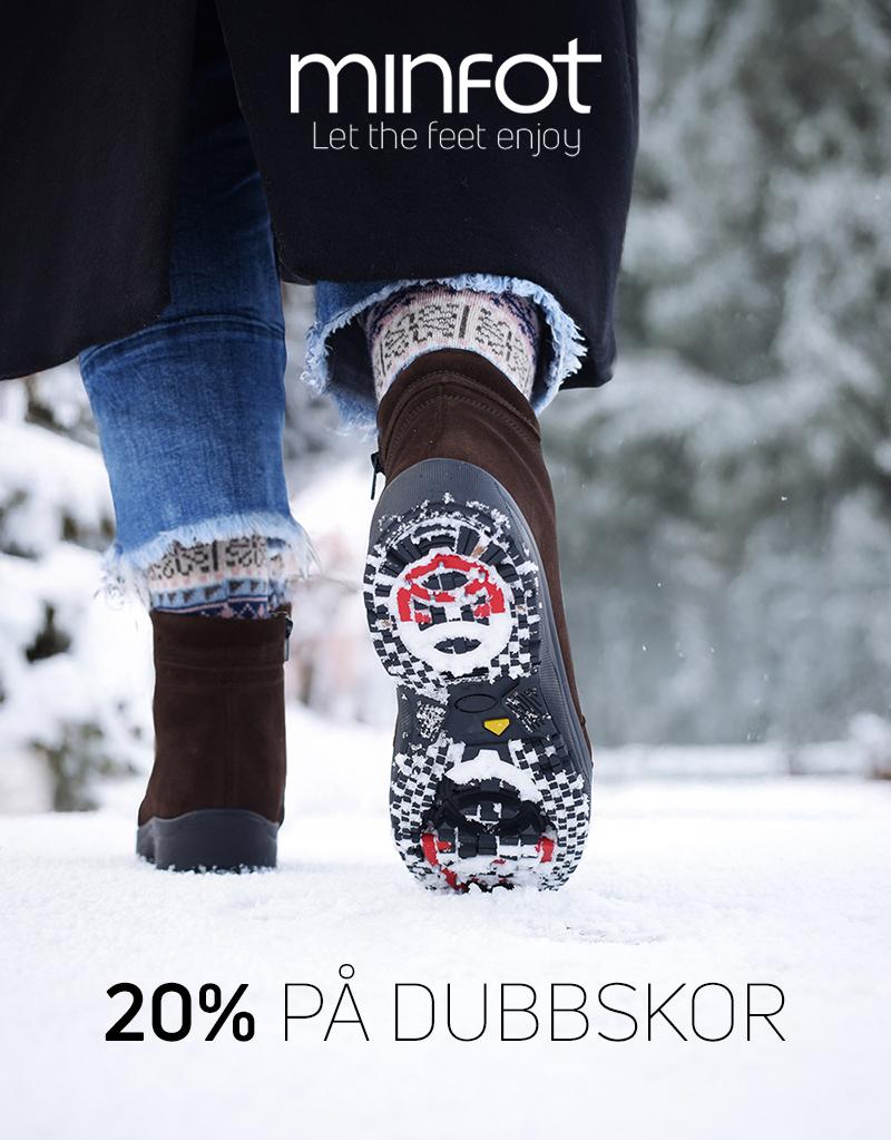 20% på dubbskor hos oss på Minfot.se