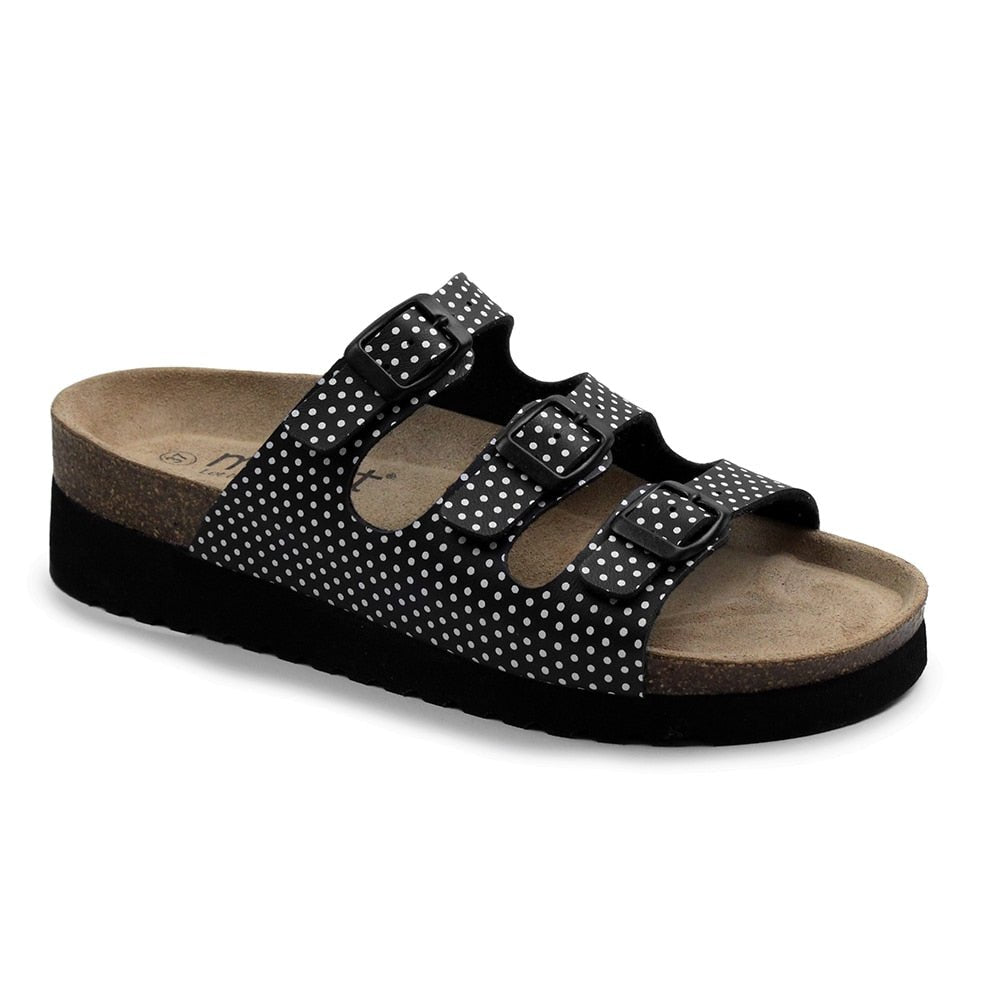 Image of Minfot Sandal Mjuk Bio Dots Svart