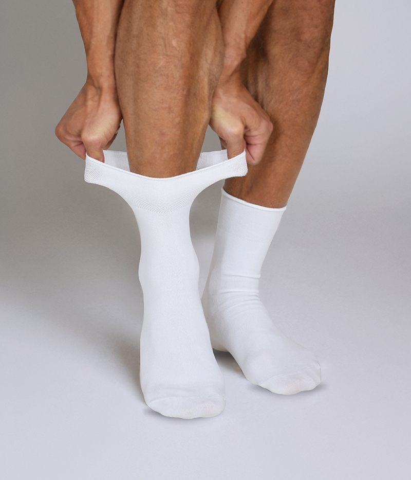 Minfot Sensitive är strumpor med lös resår lämpliga för dig med känsliga fötter och ben