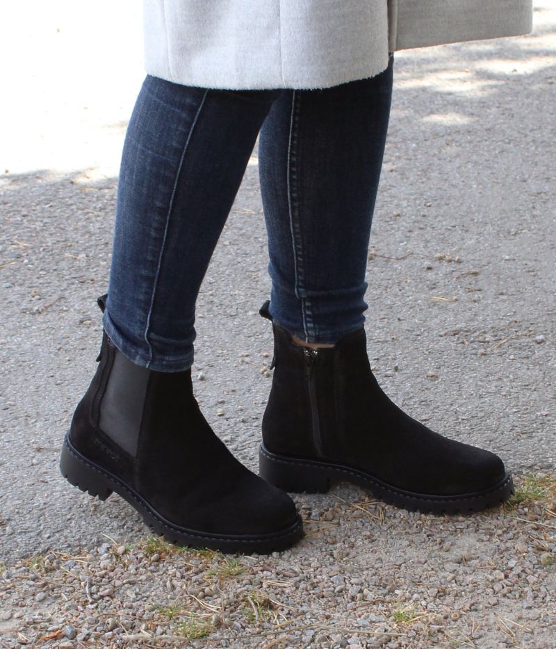 Chelseaboots Ribe i färgen svart