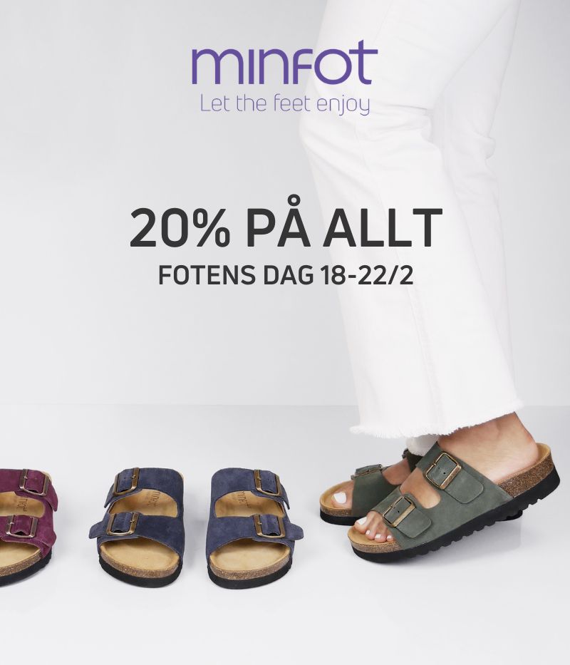 Fotens dag 18-22/2, dagar då du får 20% på allt hos Minfot.se