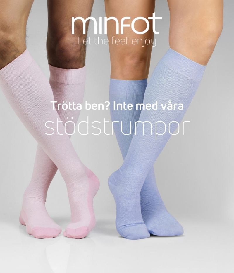 Trötta ben? Inte med våra stödstrumpor - Minfot.se
