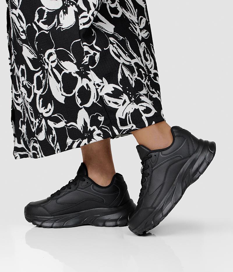 Minfot Joy, sneakers i svart läder