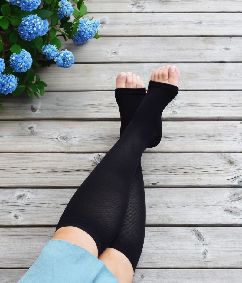 Tålösa stödstrumpor i tunnare material