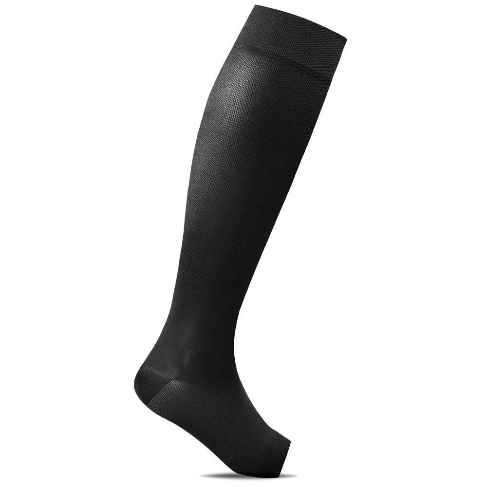 Image of Minfot Tunna Stödstrumpor Everyday Öppen Tå Svart 1-pack