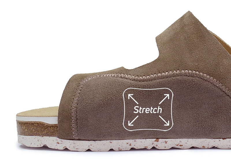 Premiumsandaler med stretchparti längs insidan