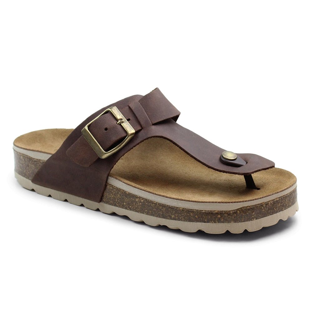 Image of Minfot Noa Tåsandaler Läder Primo Soft Mörkbrun