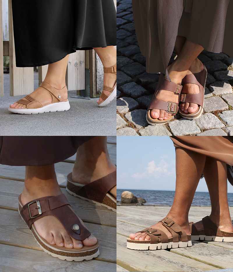 Sandaler i brunt