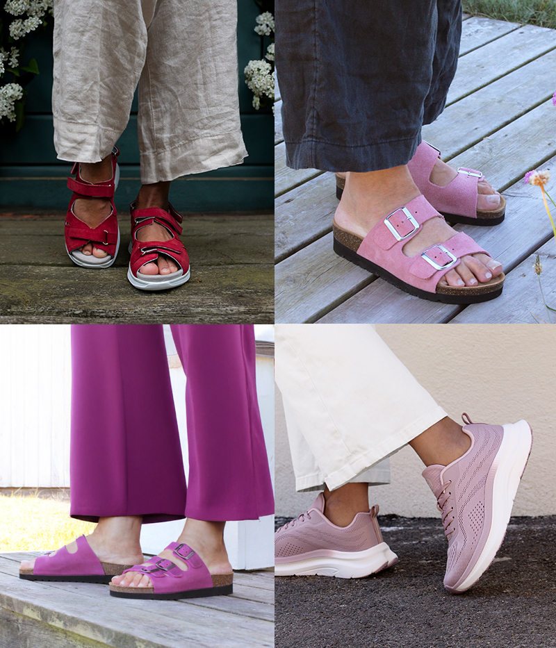 Rött, rosa och lila