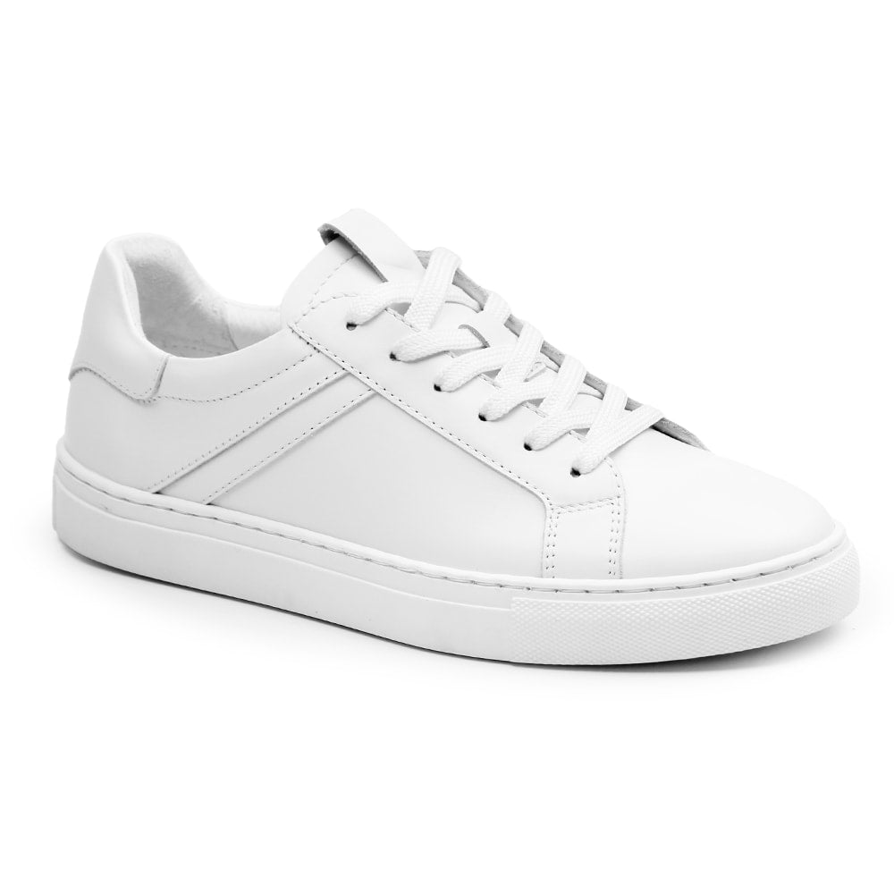 Image of Minfot Comfort Sneakers Dam Skinn Vit