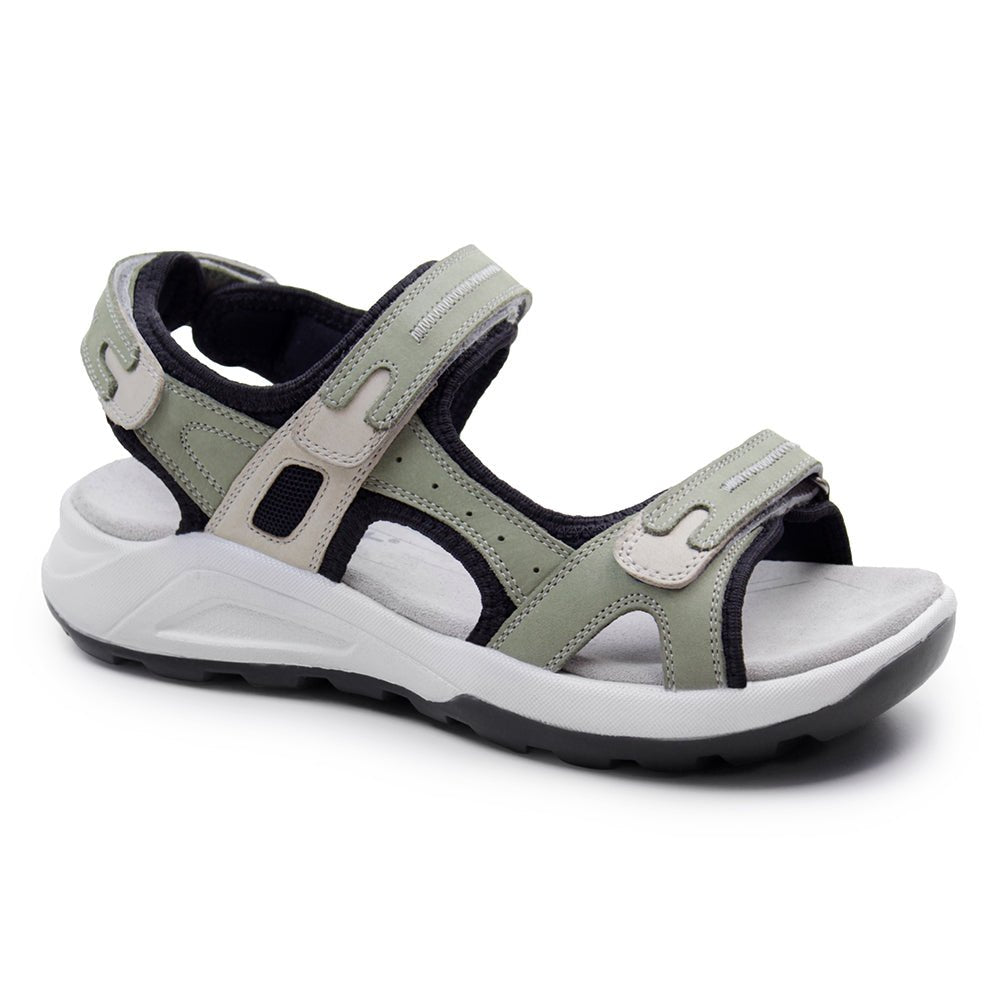 Image of Minfot Nyhamn Sandaler Dam Green Beige