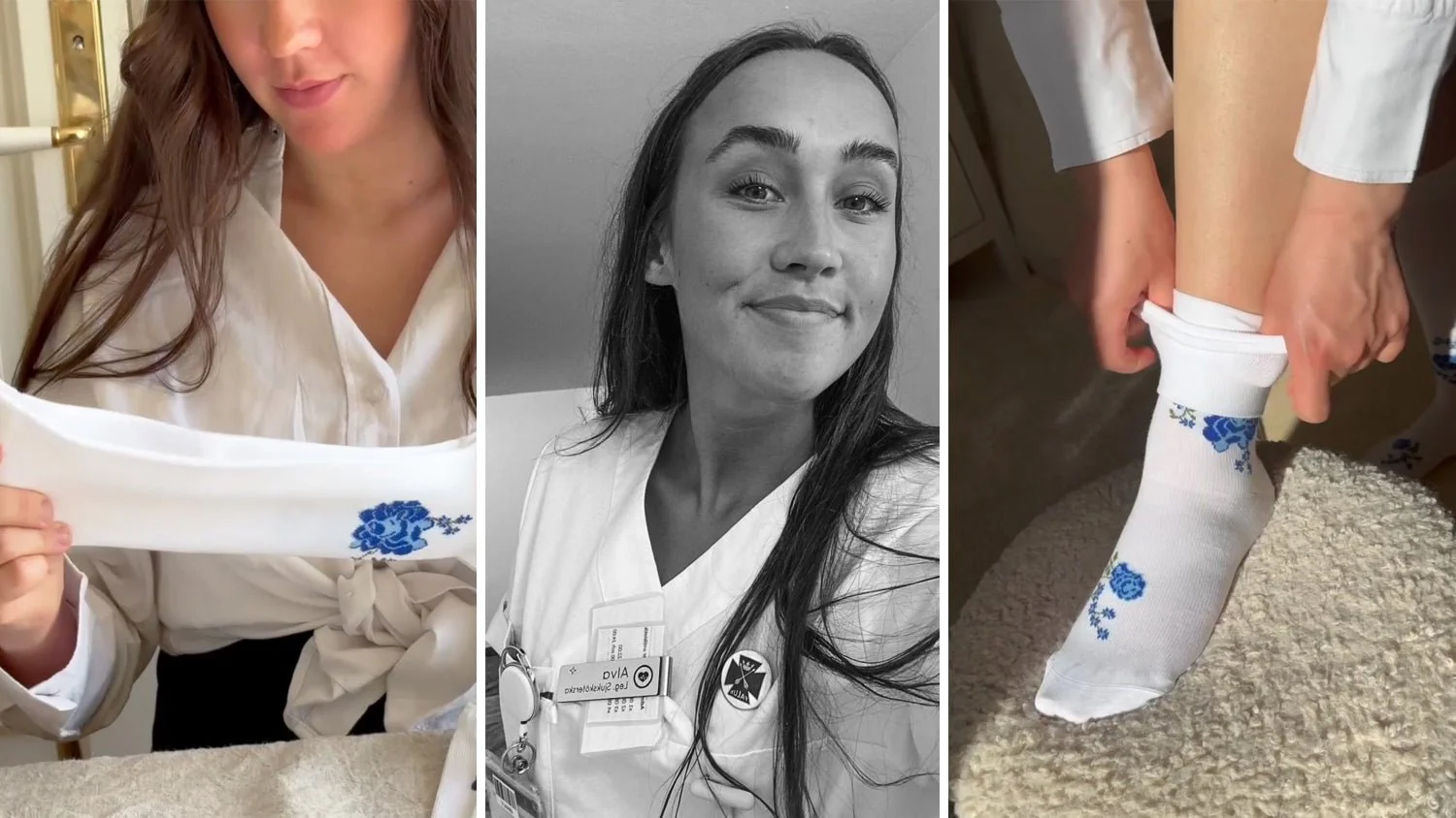 Läs och se Alva när hon provar våra stödstrumpor