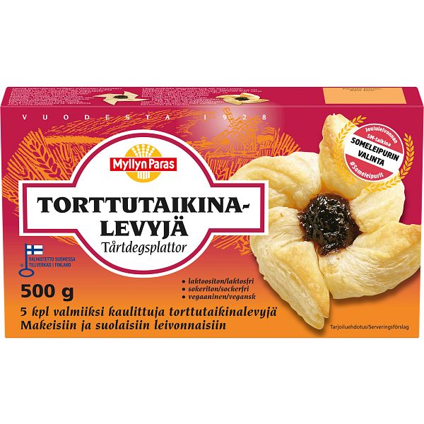 MYLLYN PARAS TORTTUTAIKINALEVYJÄ5KPL 500 G