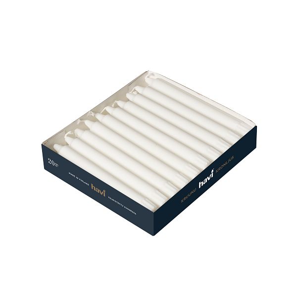 HAVI KRUUNUKYNTTILÄ 20KPL/20CM VALKOINEN