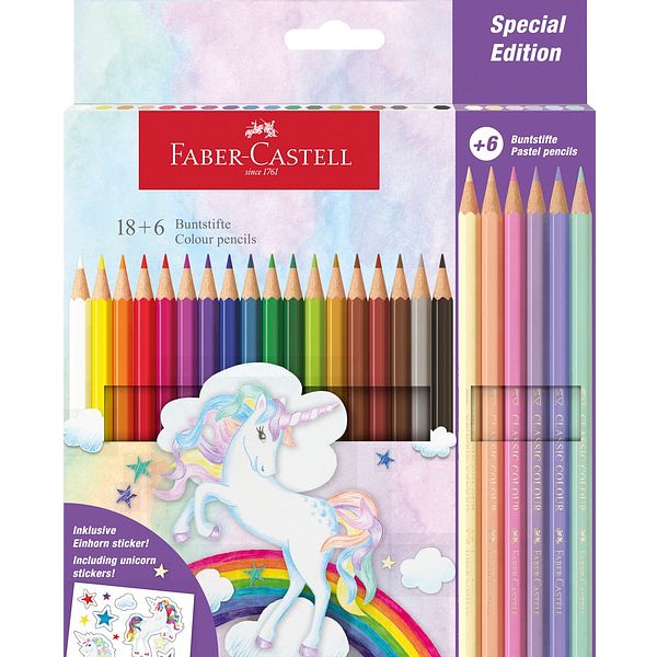 FABER-CASTELL CLASSIC PUUVÄRIKYNÄT UNICORN 24 VÄRIÄ