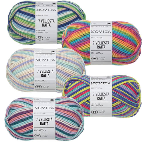 NOVITA 7 VELJESTÄ RAITA 100G NIITTYKIMPPU