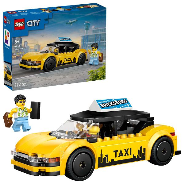 LEGO CITY GREAT VEHICLES 60487 KELTAINEN TAKSI