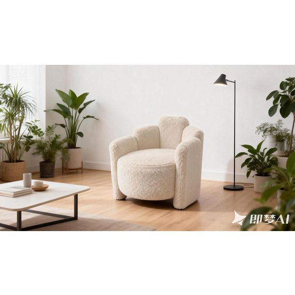 MM KODIKAS NOJATUOLI PUMPULI 67X67X71CM VALKOINEN