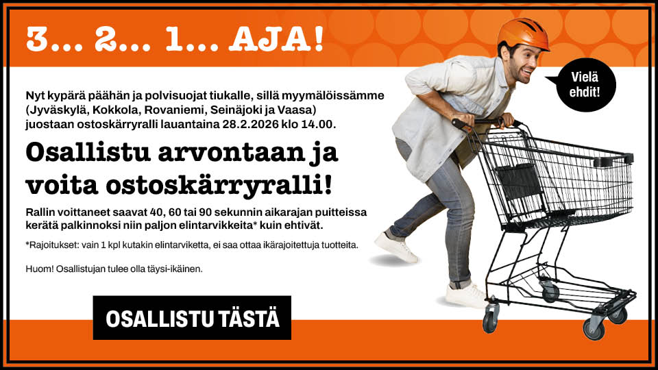 Osallistu arvontaan ja voita ostoskärryralli!