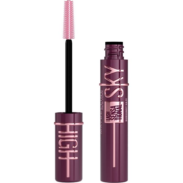 MAYBELLINE LASH SENSATIONAL SKY HIGH MASCARA BURGUNDY HAZE MASK