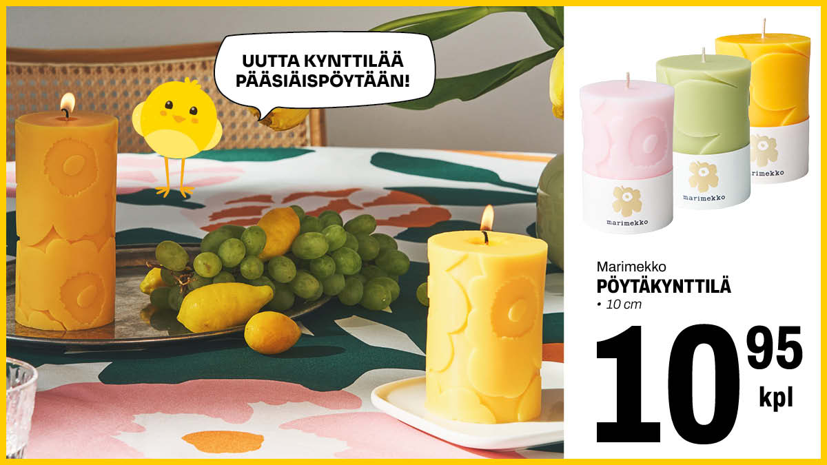 Marimekko pöytäkynttilät