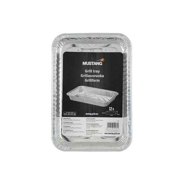 MUSTANG GRILLIVUOKA 31X21 CM 12 KPL ALUMIINI DISPLAY