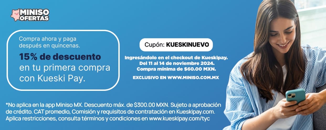 15% adicional en tu primera compra pagando con Kueski