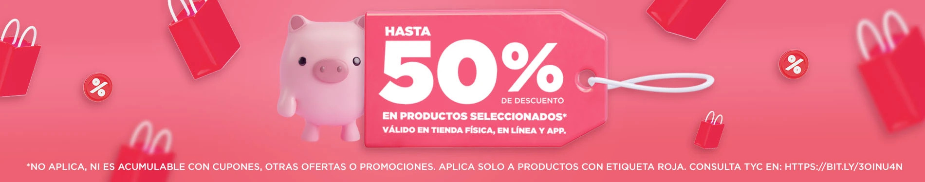 Aprovecha hasta 50% de descuento