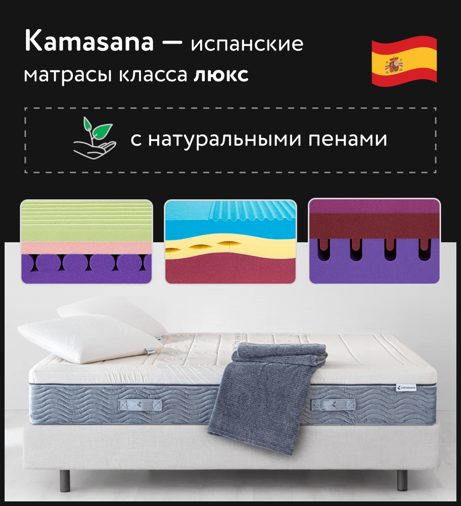 Премиальные испанские матрасы Kamasana