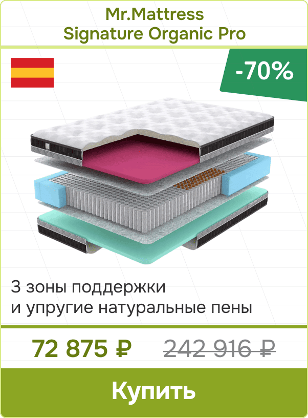 Матрас Mr.Mattress с зональным пружинным блоком