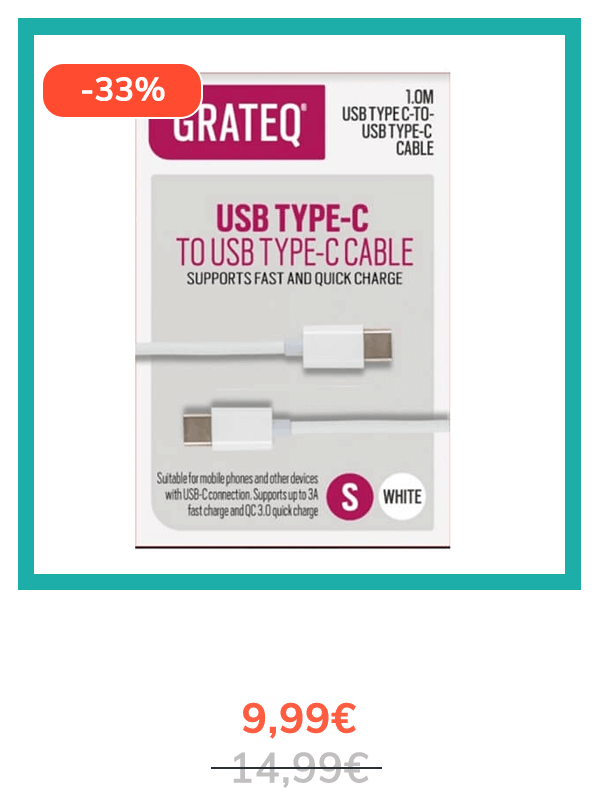 Grateq Pikalatauskaapeli -33%