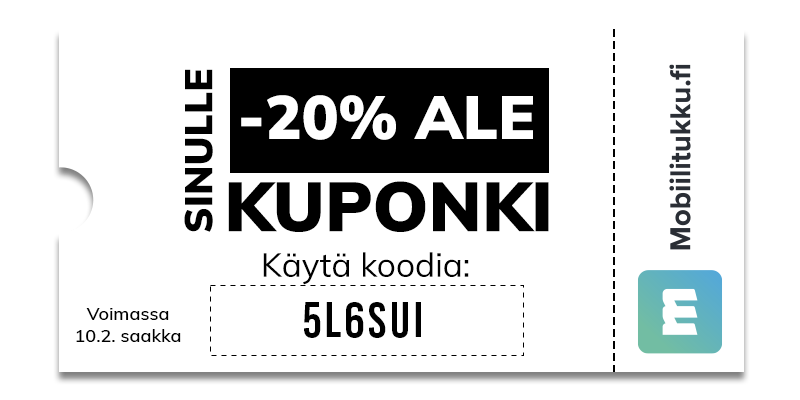 Sinulle -20% alekoodi - voimassa 10.2. saakka.