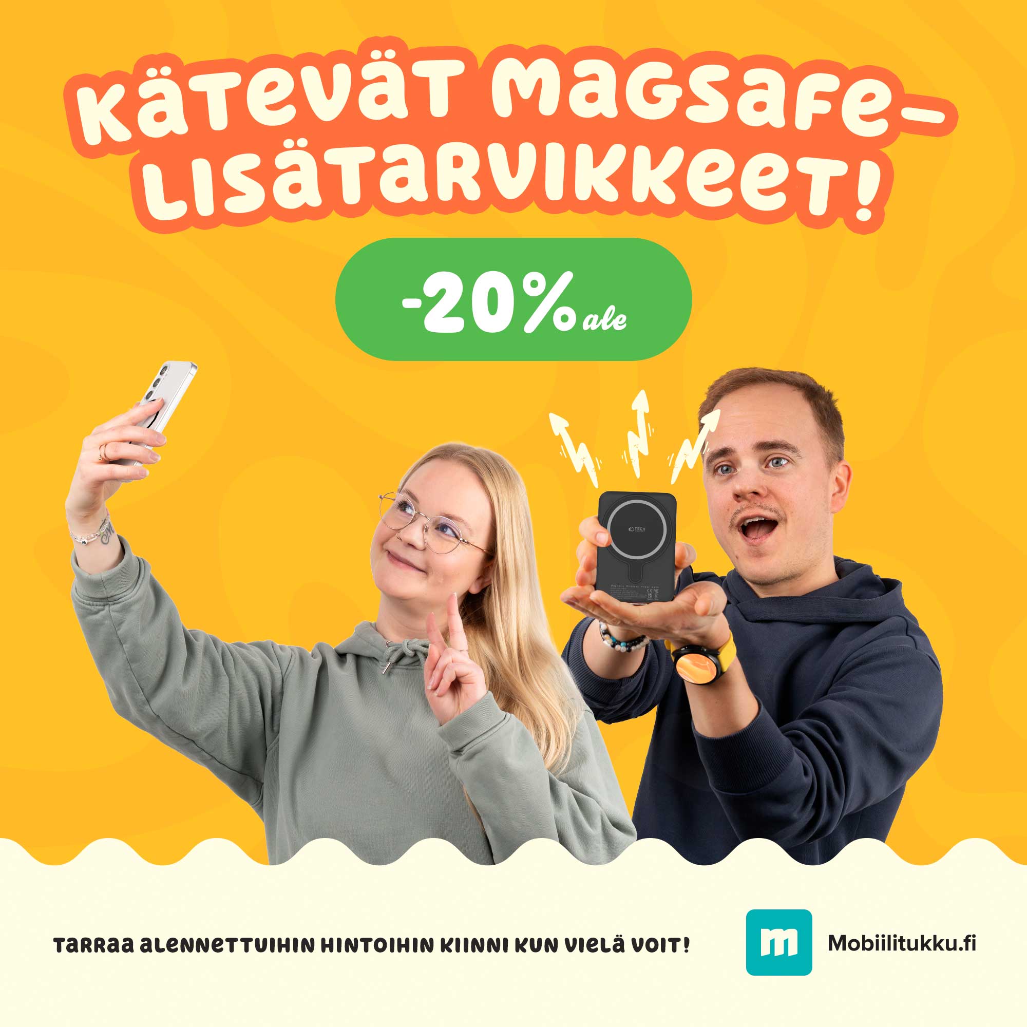 MagSafe lisätarvikkeet -20% alessa