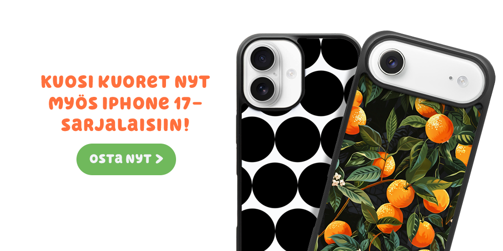 Hupsis Kuosi tuotteet iPhone 17 puhelimiin