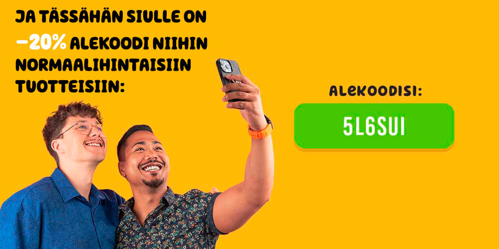 Tässä sinun alekoodisi normaalihintaisiin tuotteisiin