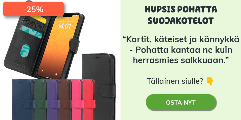 Hupsis Pohatta lompakko suojakotelot -25%